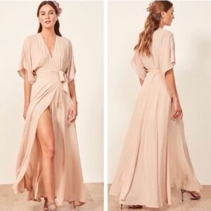Reformation Blush Pink Winslow maxi dress